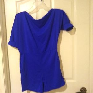 Royal Blue Romper with Belt